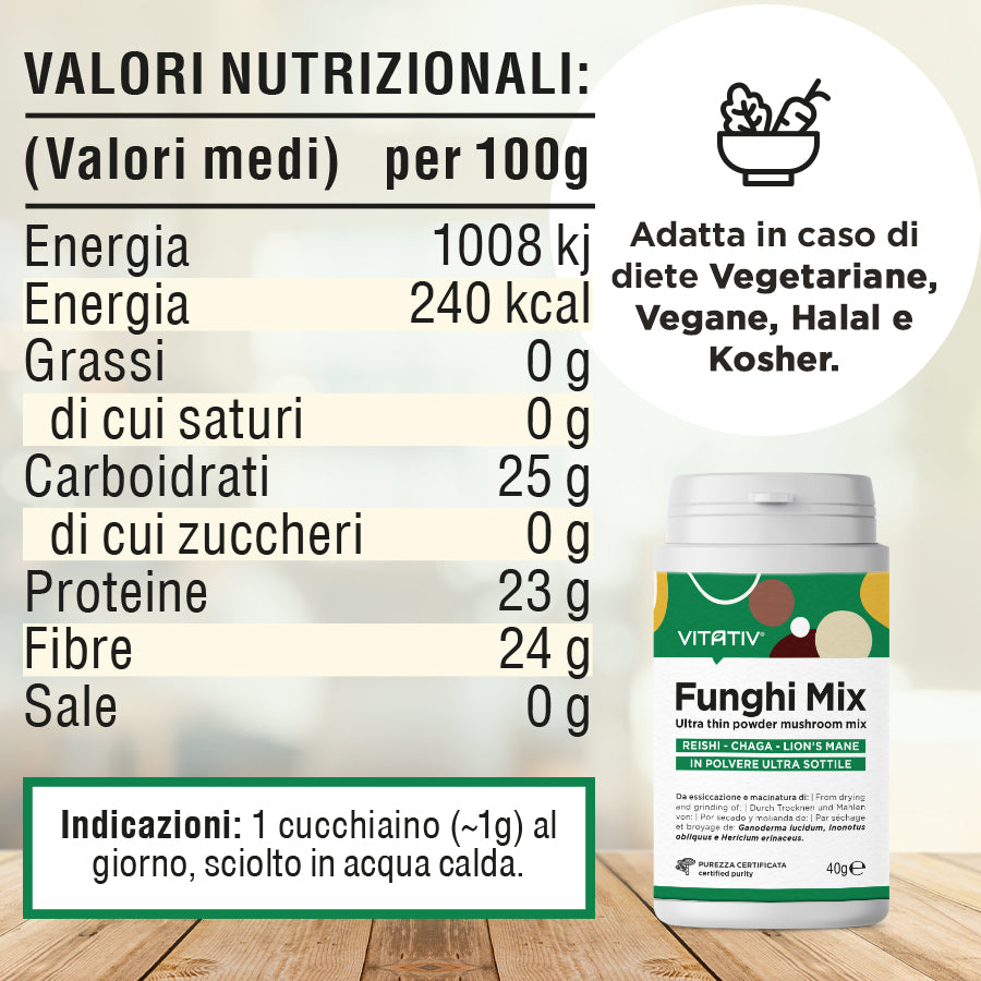 Funghi Mix | Chaga, Reishi e Lion's Mane