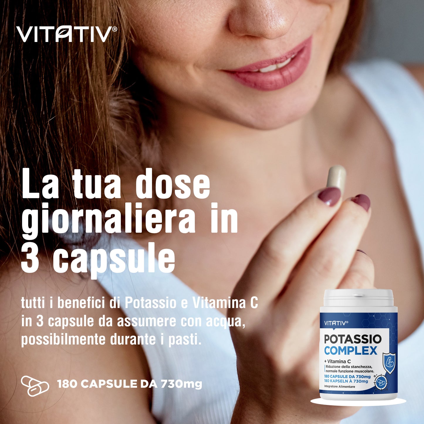 Potassio Complex + Vitamina C | Capsule Vegetali
