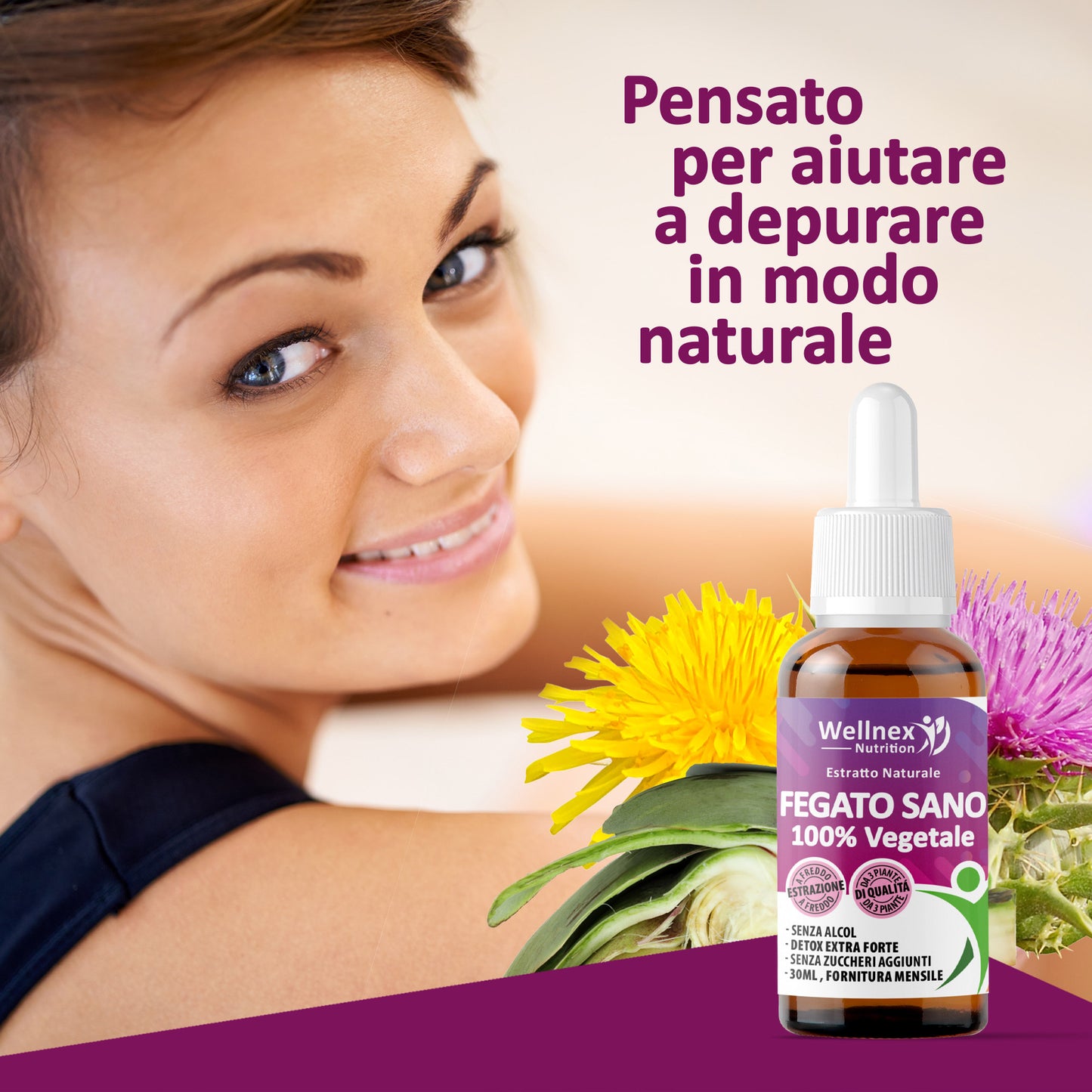 Fegato Sano 30ml - Estratto Naturale da 3 piante