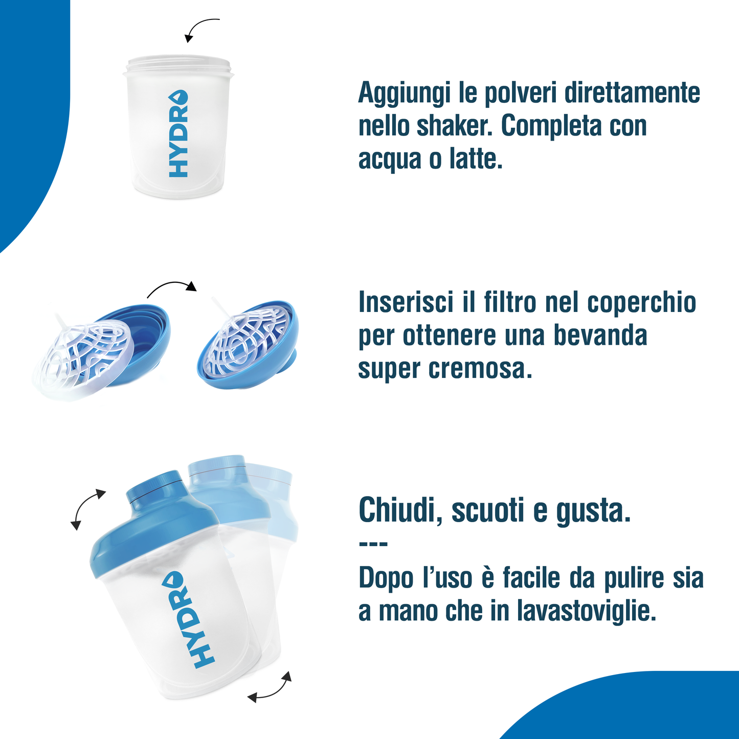 Shaker HYDRO Vitativ | 300ml - Filtro Miscelatore Incluso