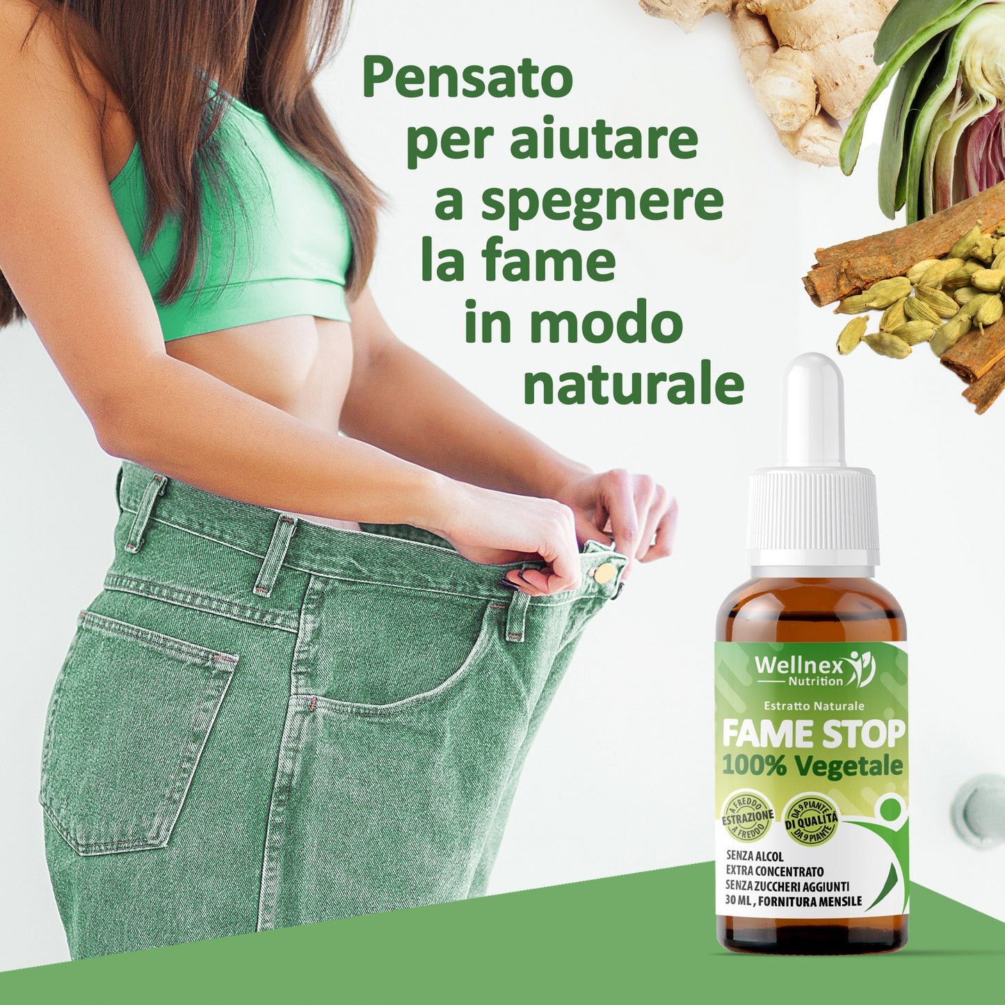Fame Stop 30ml - Estratto Naturale da 9 piante Amaro Sazianti