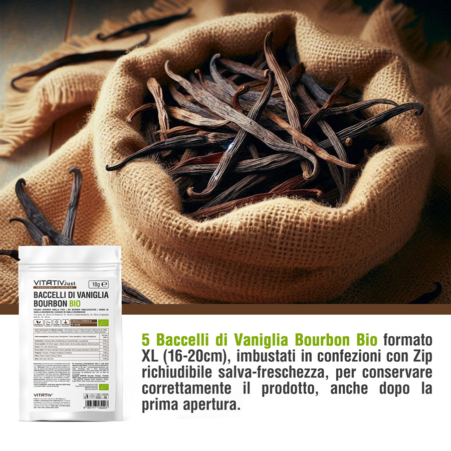 Baccelli di Vaniglia Bourbon BIO | Formato XL