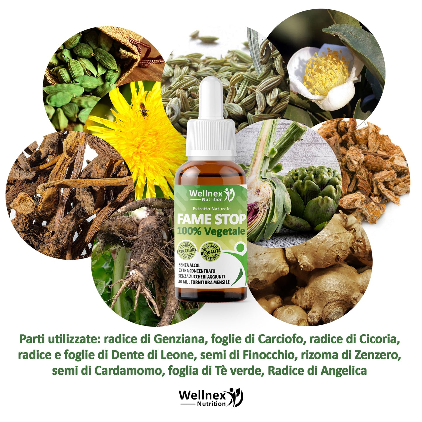 Fame Stop 30ml - Estratto Naturale da 9 piante Amaro Sazianti