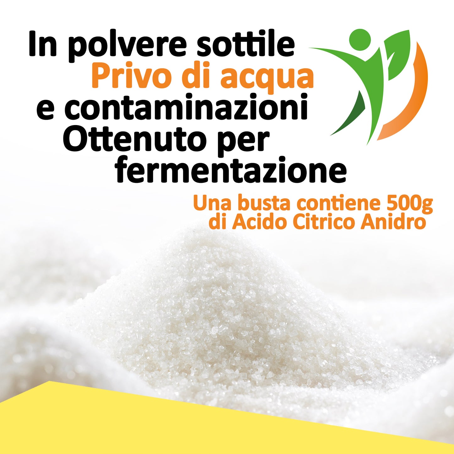 Acido Citrico Anidro 500g - Da fonti Vegetali