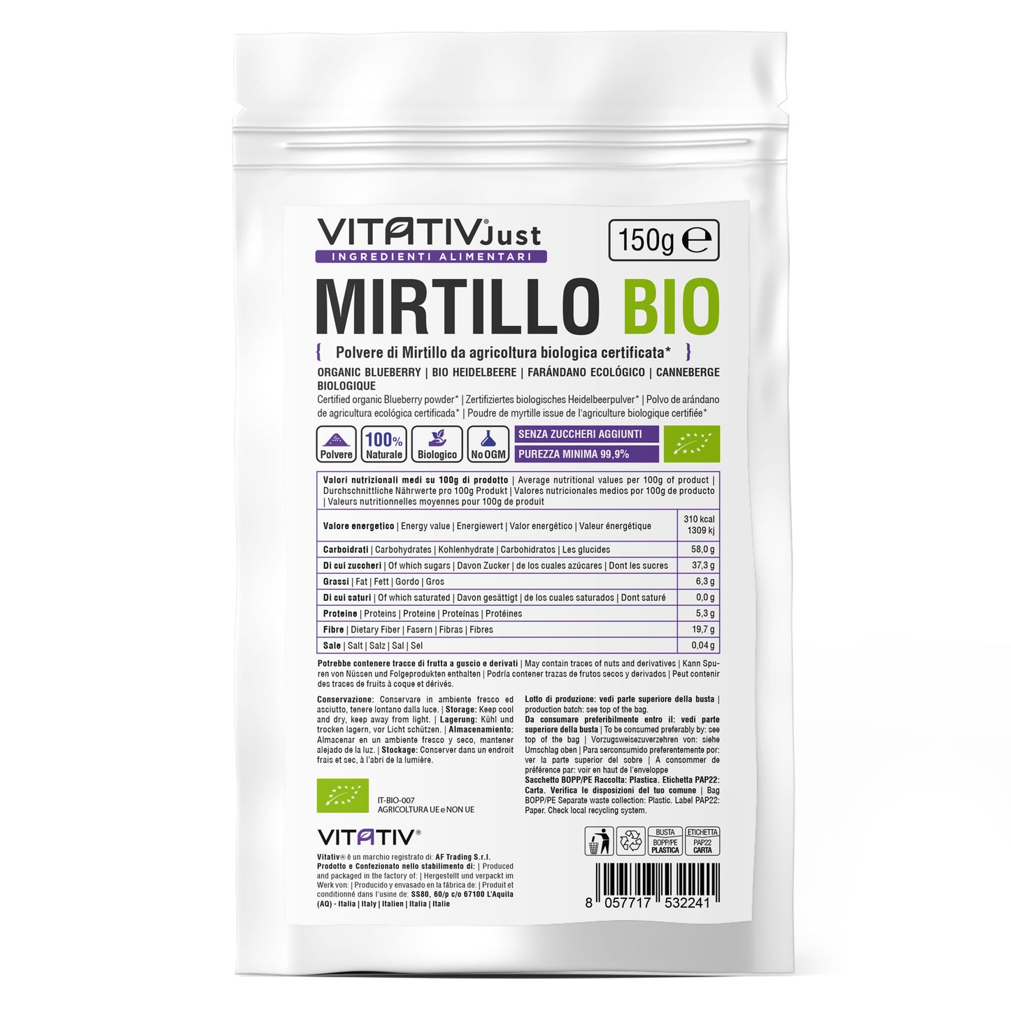 Mirtillo BIO in Polvere | 150g
