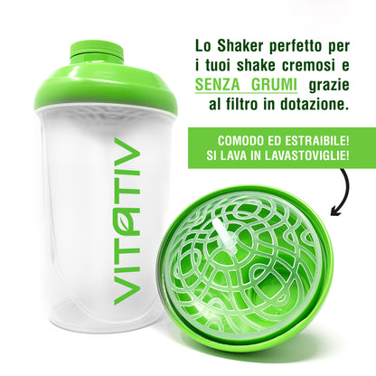 Shaker Vitativ | Borraccia da 500ml - Filtro Miscelatore Incluso
