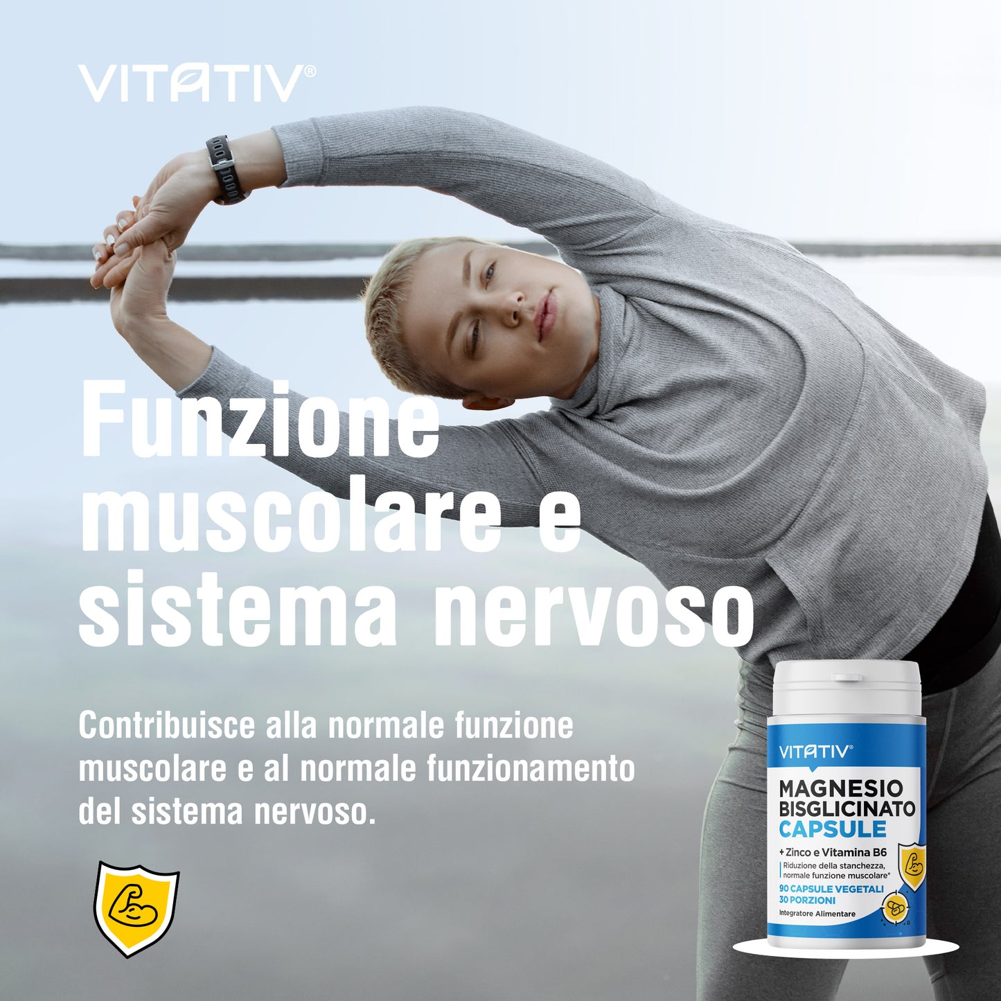 Magnesio Bisglicinato Capsule + Zinco e Vitamina B6