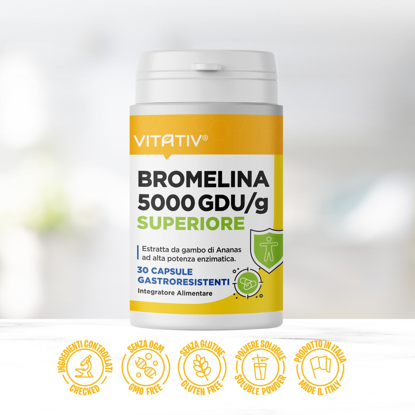 Bromelina 5000GDU/g Superiore | 30 Capsule gastroresistenti