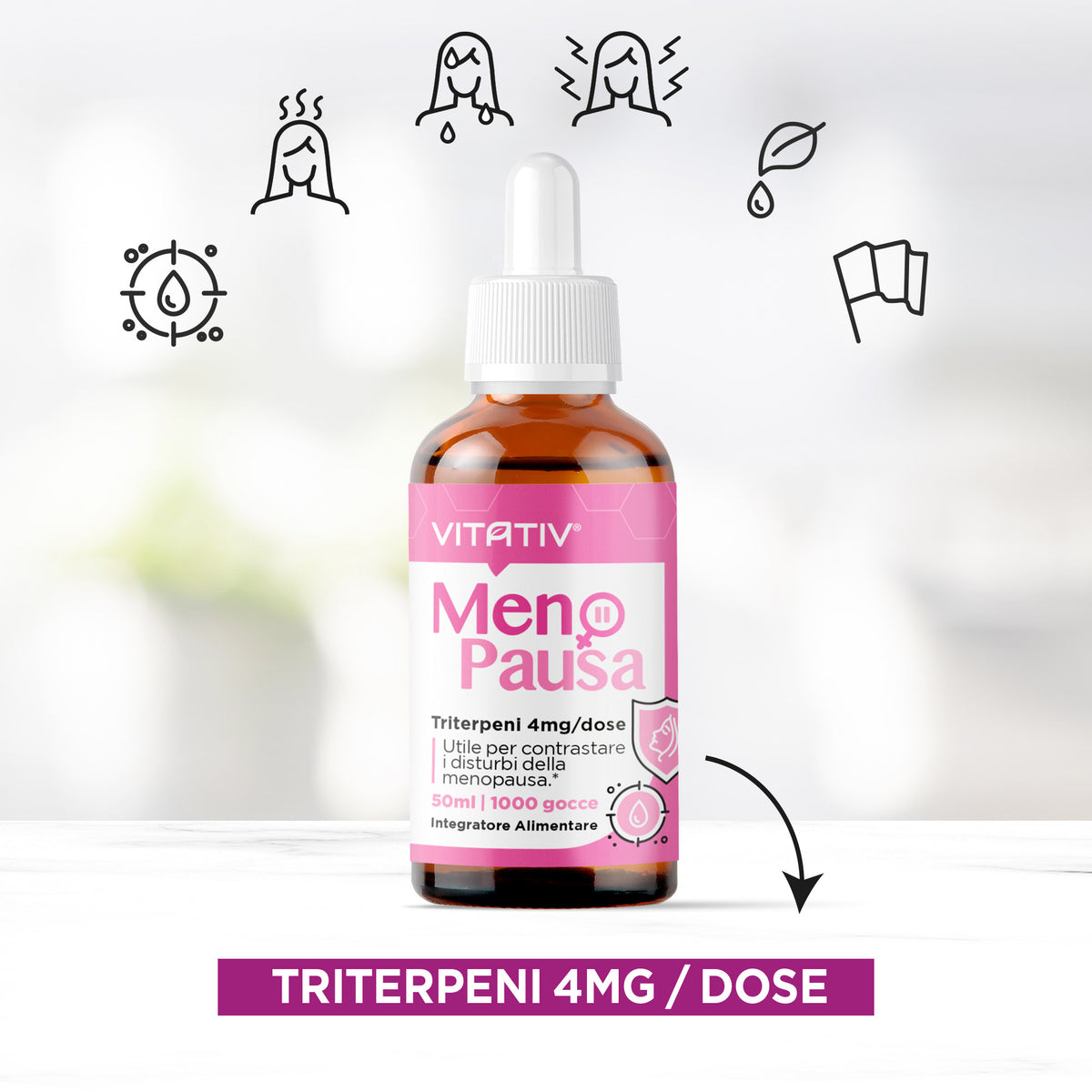 Integratore Menopausa Donna in Gocce 50 ml con Cimicifuga e Salvia