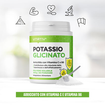 Potassio Glicinato + Vitamina C e B6 in Polvere Solubile