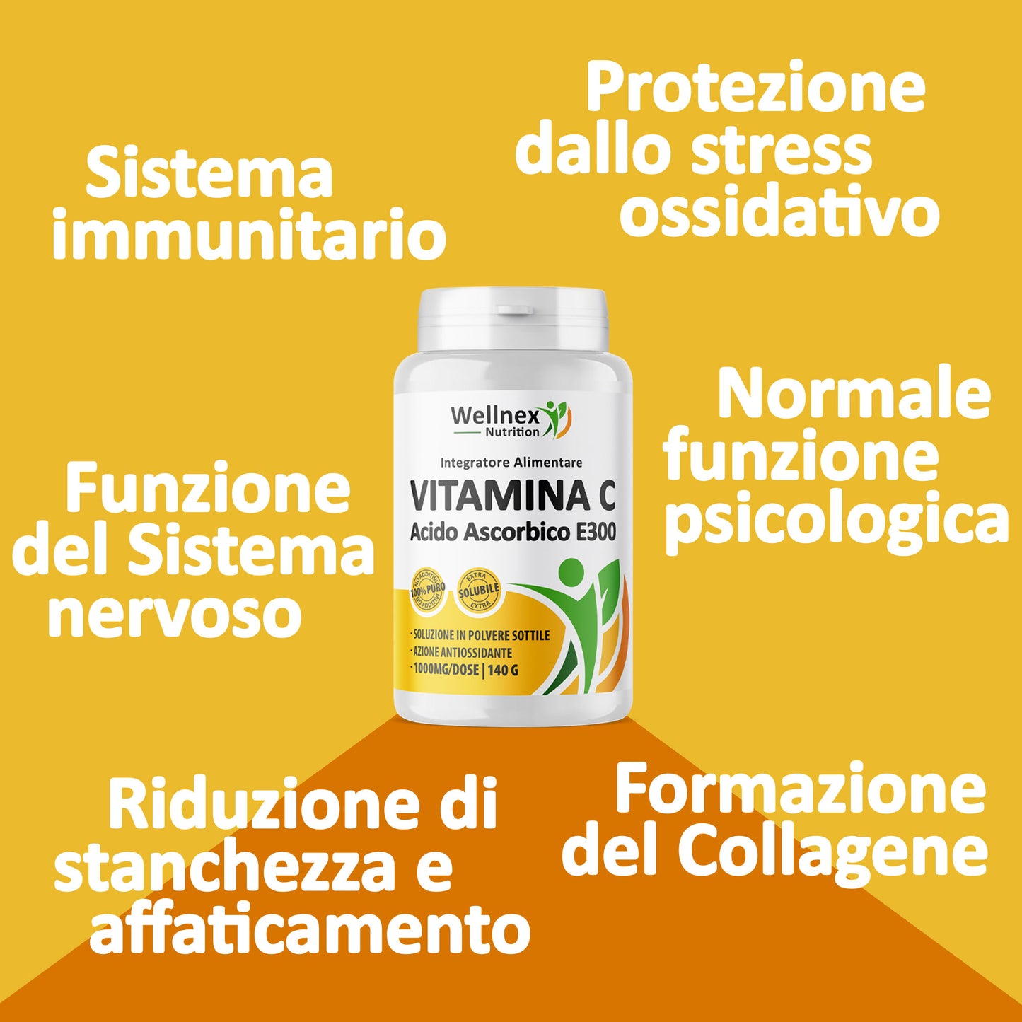 Vitamina C 1000mg | 140g - Polvere Pura