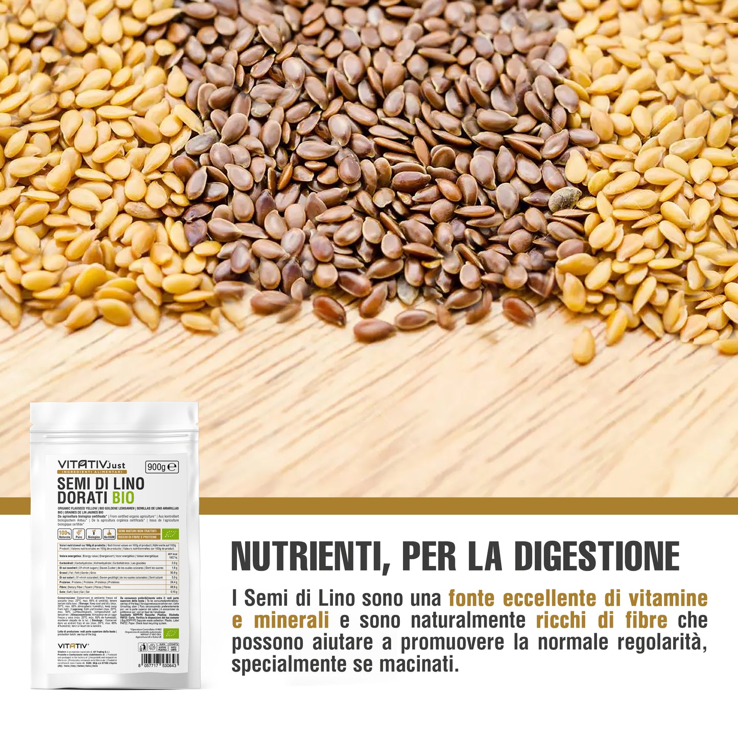 Semi di Lino Dorati BIO | 900g