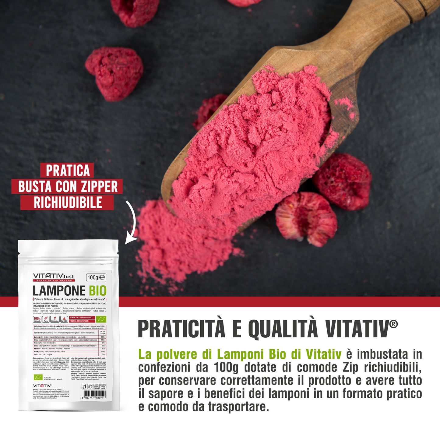 Lampone BIO in Polvere | 100g