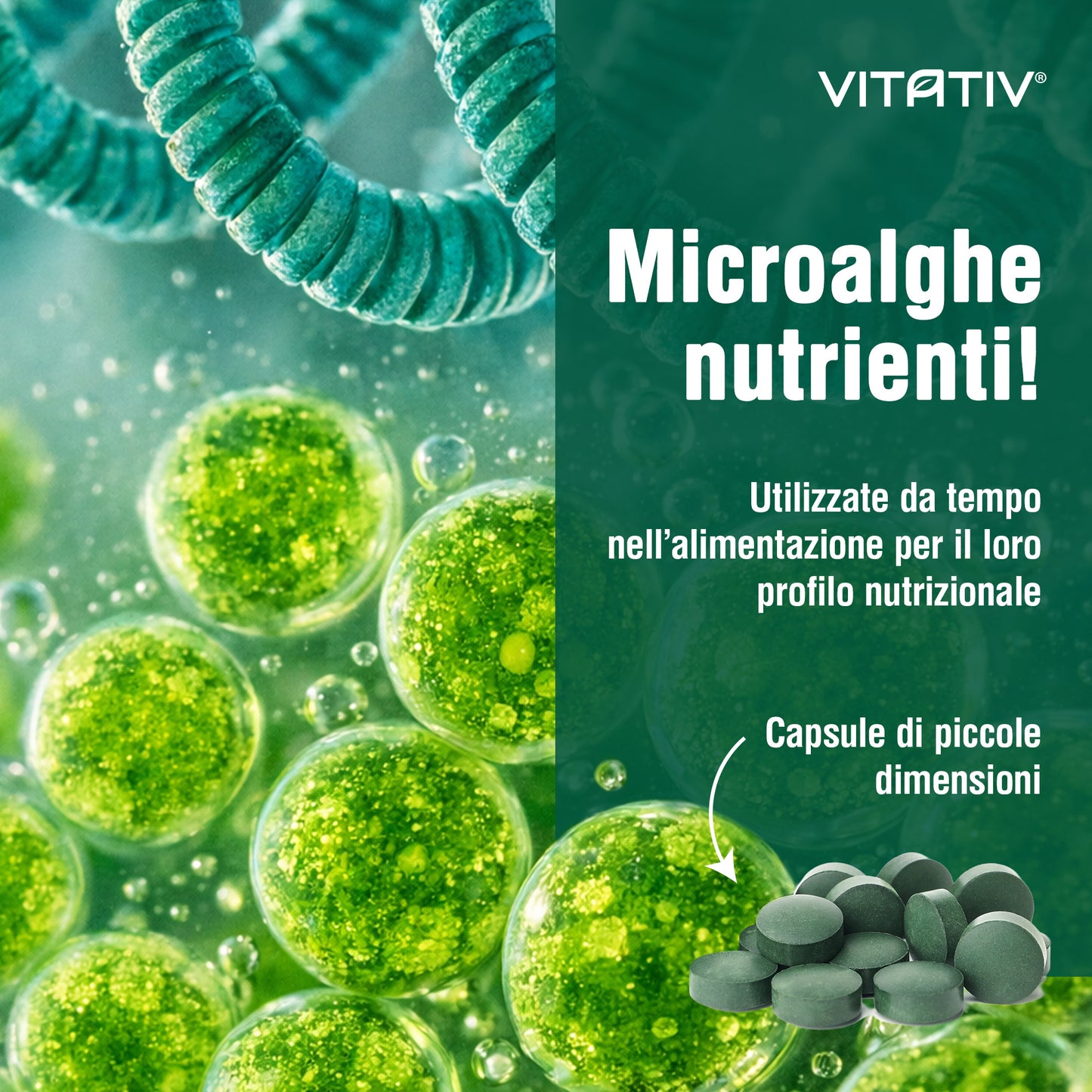 Alga Mix Spirulina e Chlorella 100 Compresse