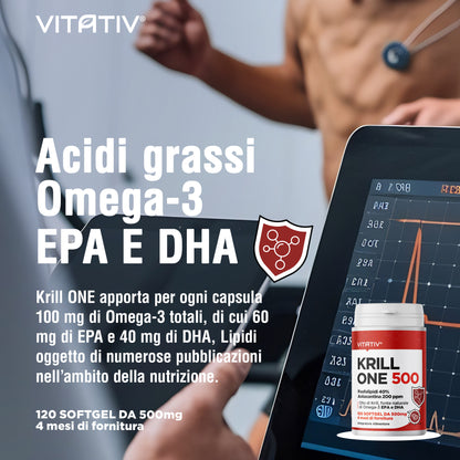Krill ONE | Olio di Krill 500mg | 40% Fosfolipidi