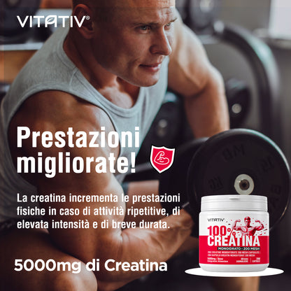 Creatina Monoidrato Micronizzata 280 Capsule