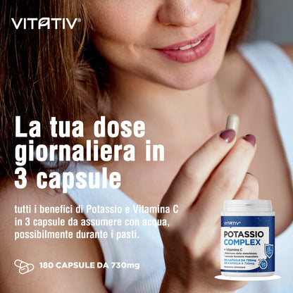 Potassio Complex + Vitamina C | Capsule Vegetali