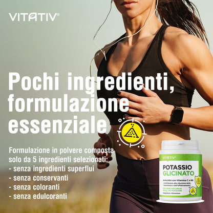 Potassio Glicinato + Vitamina C e B6 in Polvere Solubile