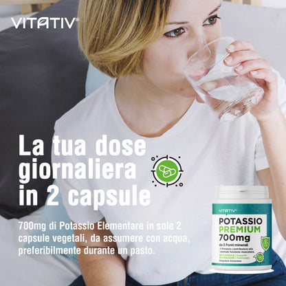 Potassio Premium 180 Capsule | 700mg / dose