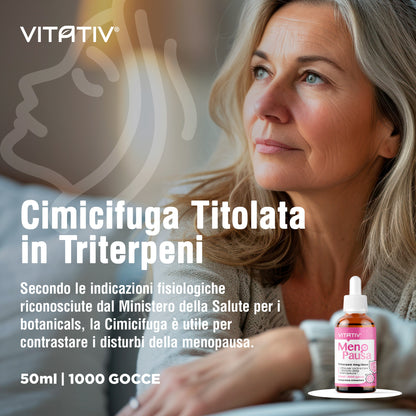 Integratore Menopausa Donna in Gocce 50 ml con Cimicifuga e Salvia