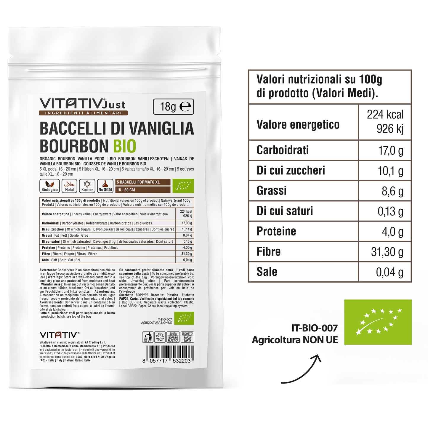 Baccelli di Vaniglia Bourbon BIO | Formato XL