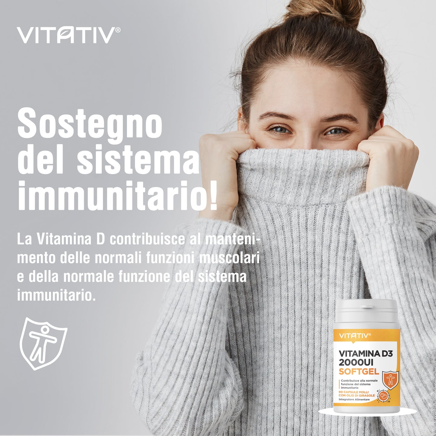 Vitamina D3 2000 UI Softgel Mini | 50 µg