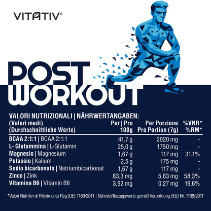 Post Workout 175g con Aminoacidi BCAA