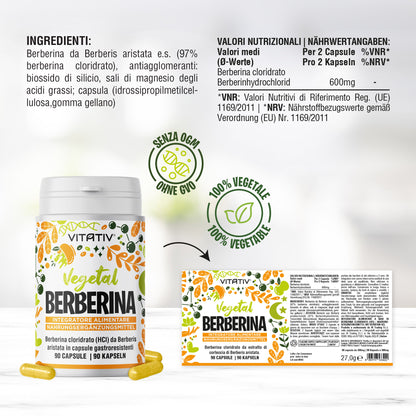 Berberina | 90 Capsule Gastroresistenti