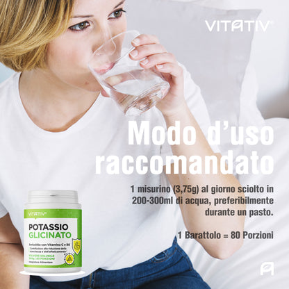 Potassio Glicinato + Vitamina C e B6 in Polvere Solubile