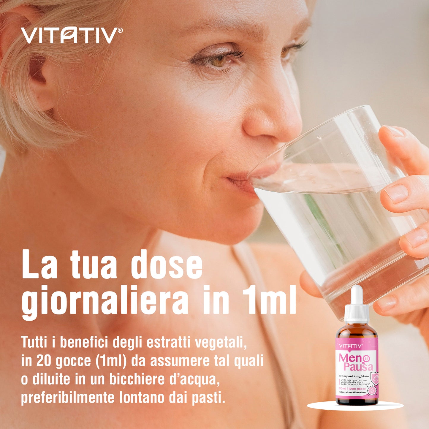 Menopausa | 50ml Estratti vegetali | 4mg Triterpeni per dose