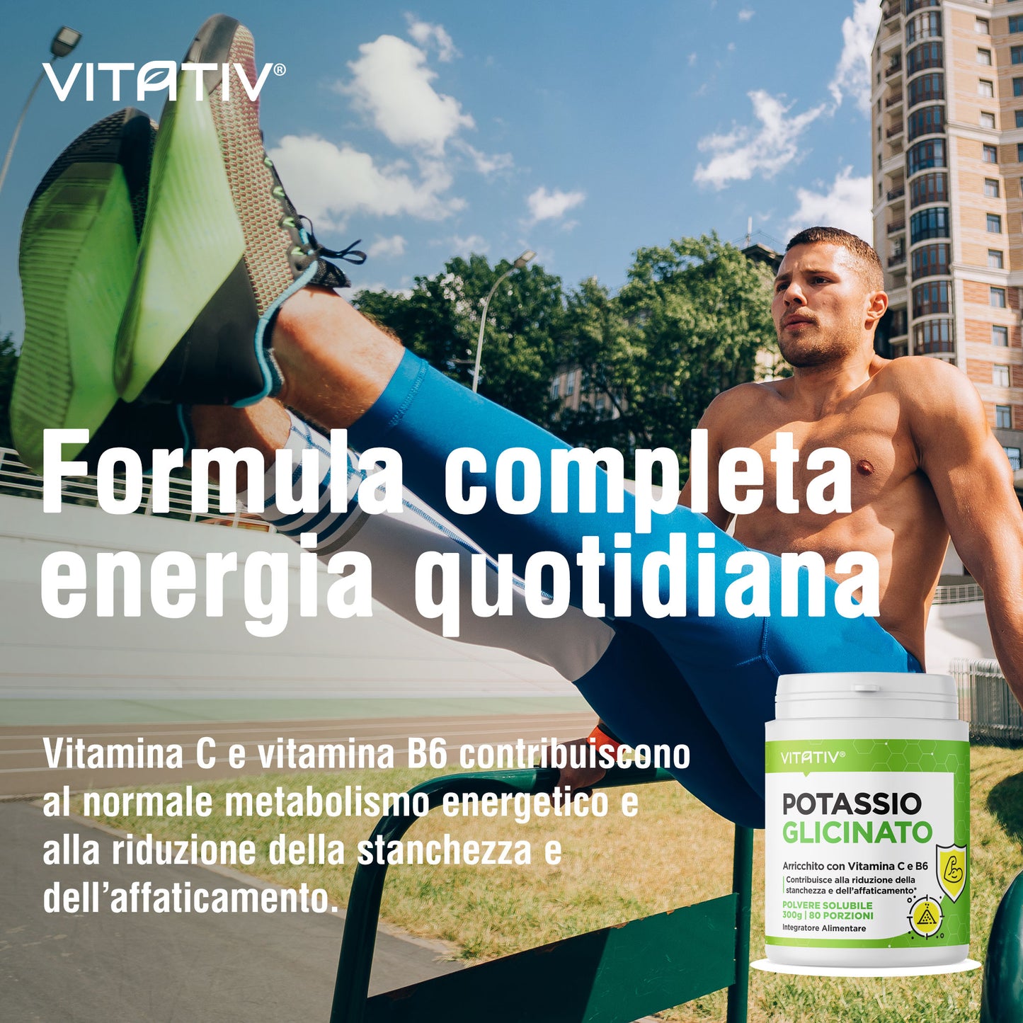 Potassio Glicinato + Vitamina C e B6 in Polvere Solubile