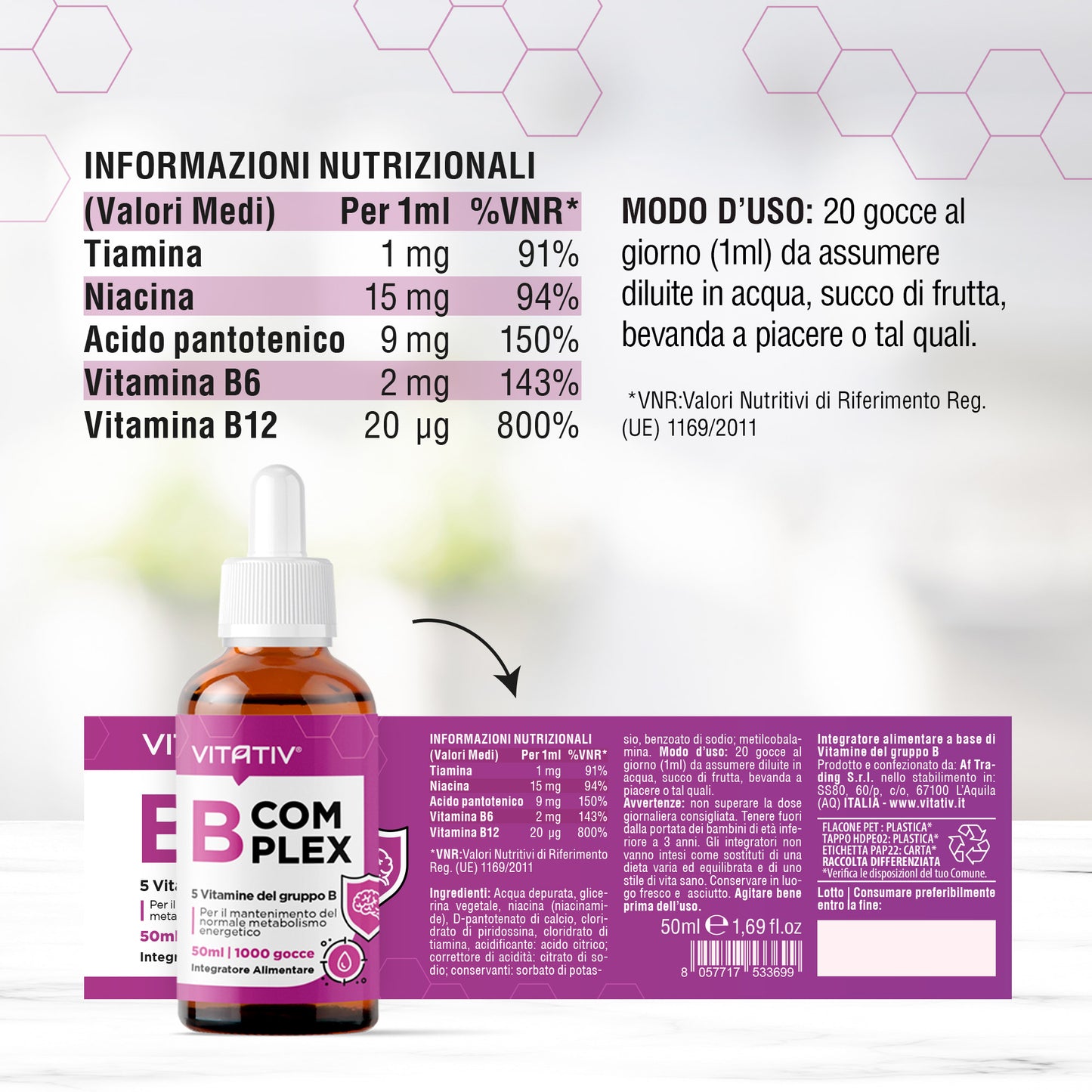 B Complex | 50ml Integratore Vitamine del Gruppo B