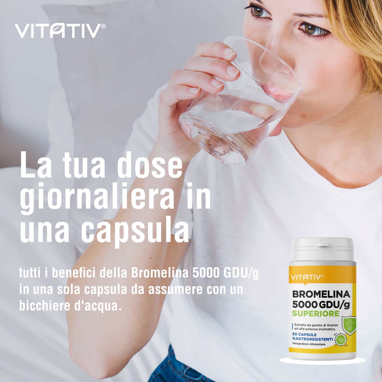 Bromelina 5000GDU/g Superiore | 30 Capsule gastroresistenti