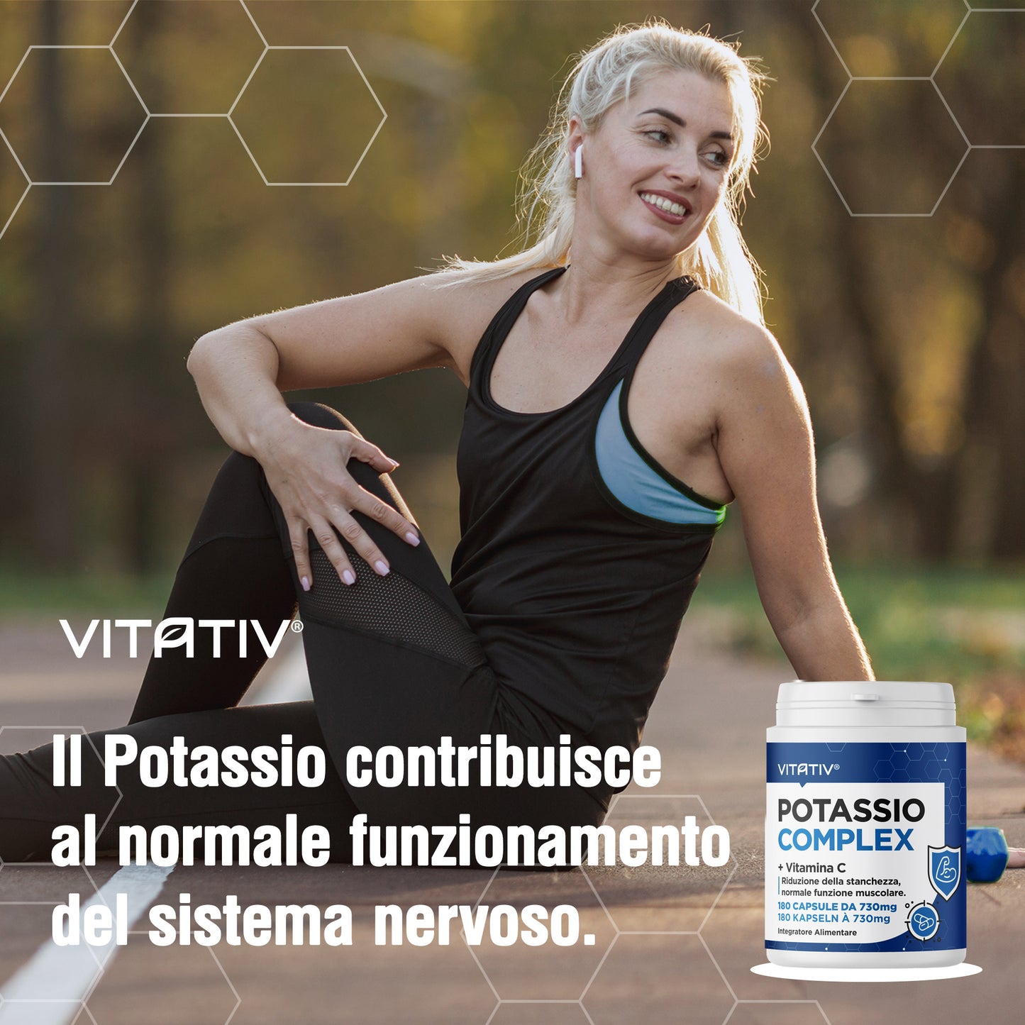 Potassio Complex + Vitamina C | Capsule Vegetali