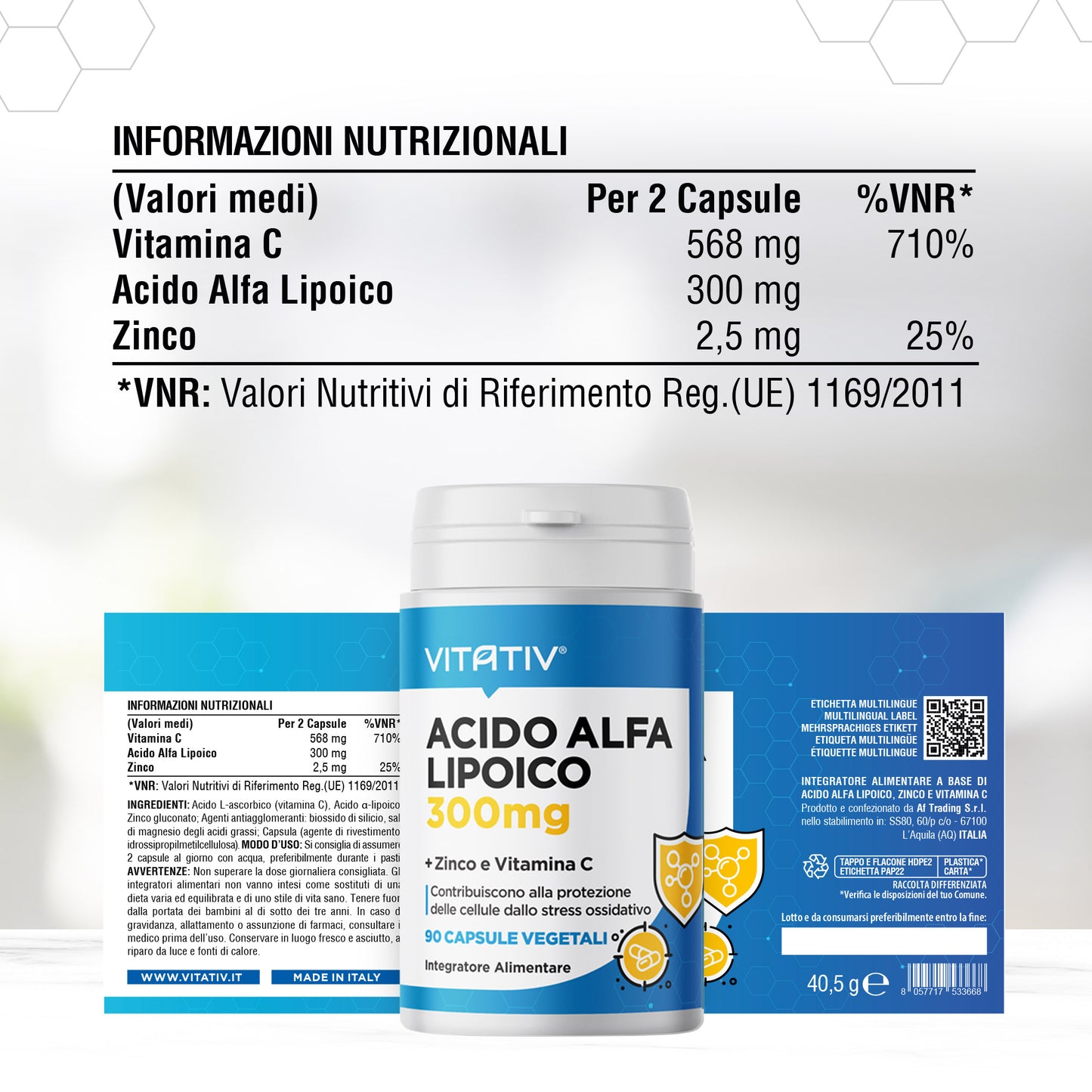 ALA - Acido Alfa Lipoico 90 Capsule