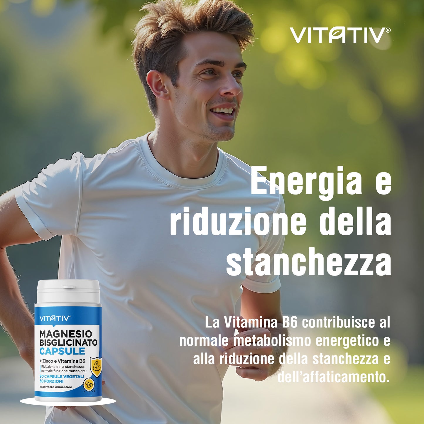 Magnesio Bisglicinato Capsule + Zinco e Vitamina B6