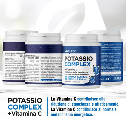 Potassio Complex + Vitamina C | Capsule Vegetali