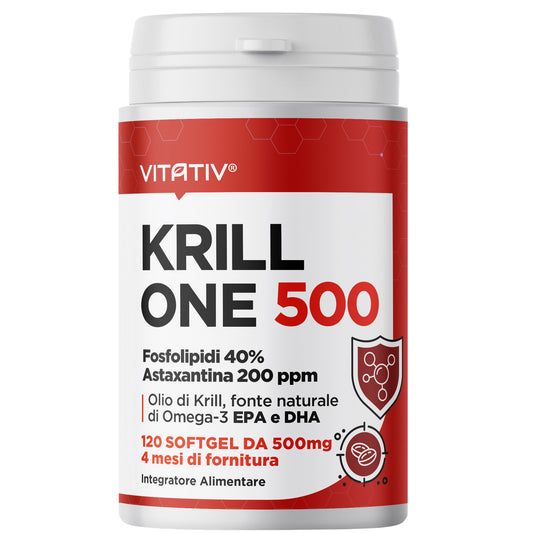 Krill ONE | Olio di Krill 500mg | 40% Fosfolipidi