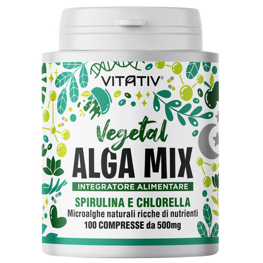 Alga Mix Spirulina e Chlorella 100 Compresse
