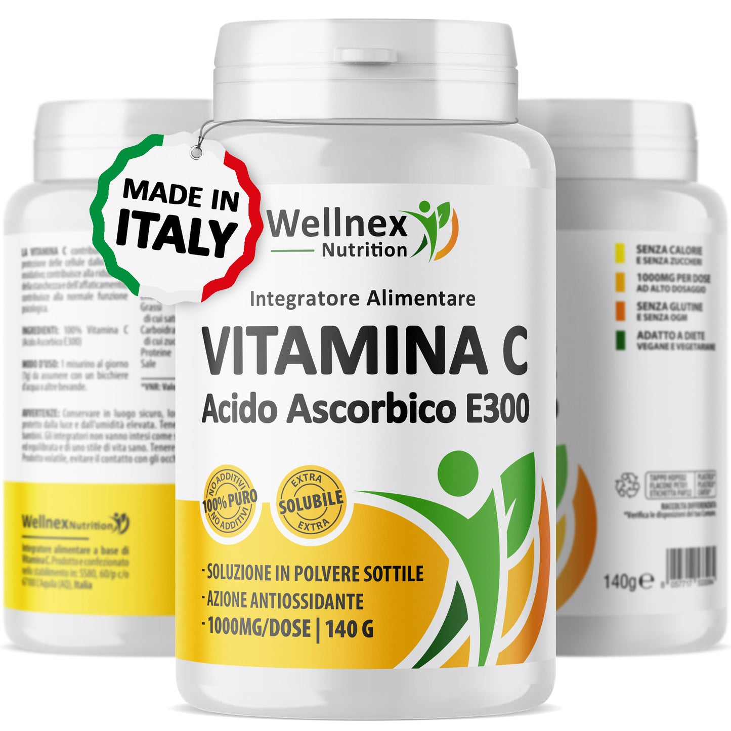 Vitamina C 1000mg | 140g - Polvere Pura