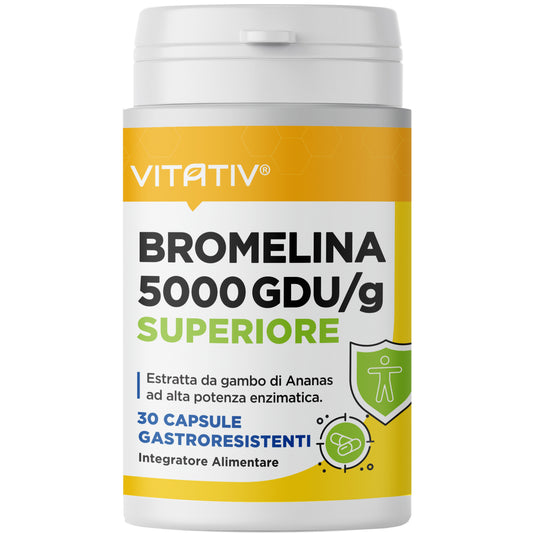 Bromelina 5000GDU/g Superiore | 30 Capsule gastroresistenti