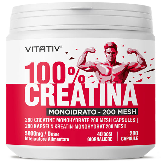 Creatina Monoidrato Micronizzata 280 Capsule