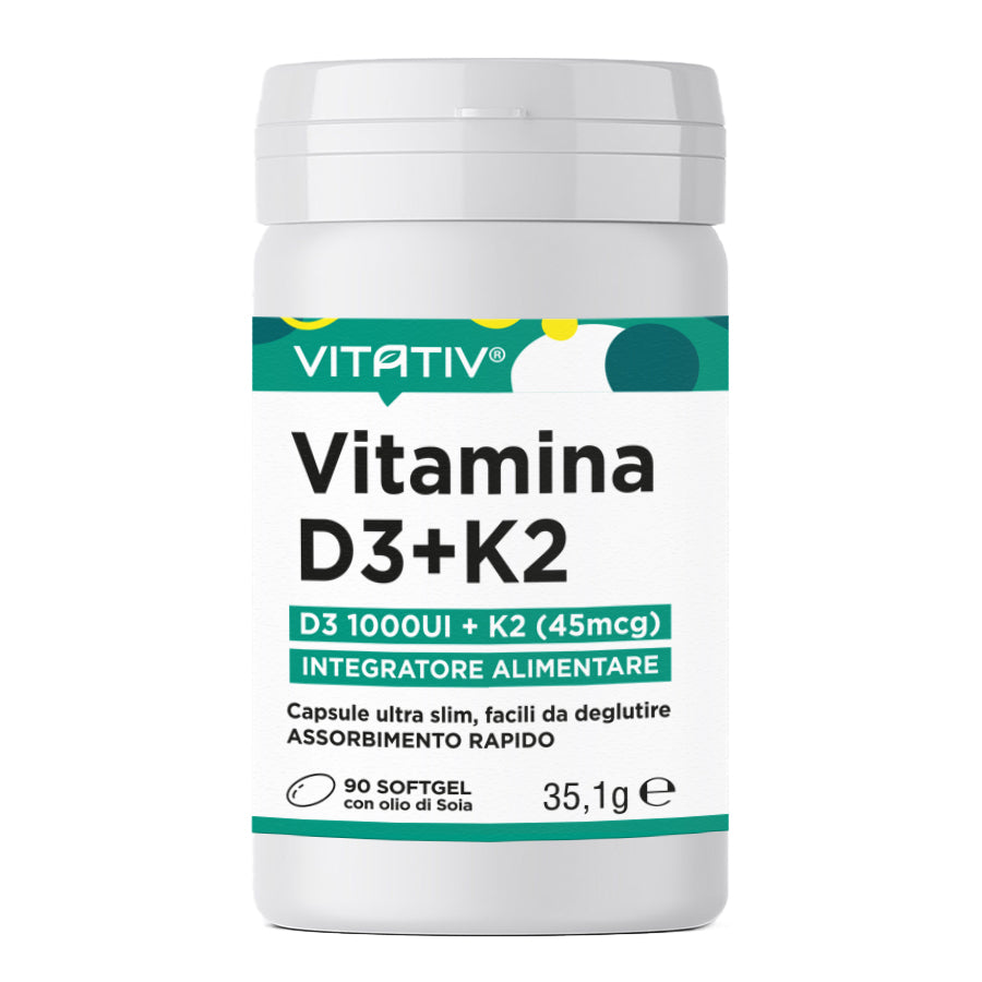 Vitamina D3+K2 | 90 Softgel Ultra Slim