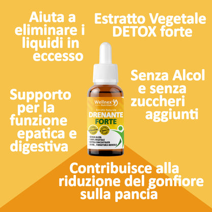 Drenante Forte 30ml - Estratto Naturale da 6 piante Detox