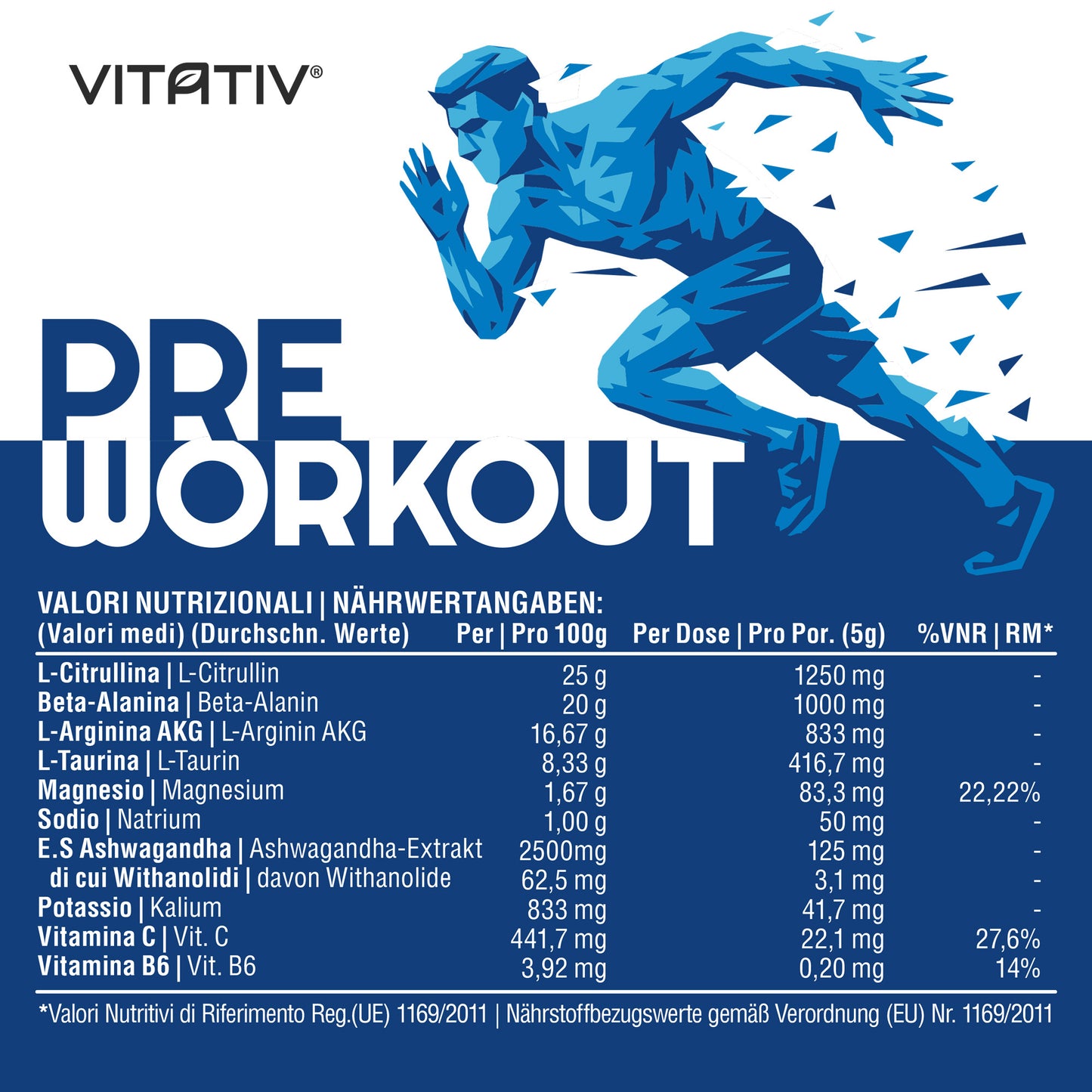 Pre Workout 200g - 40 Dosi