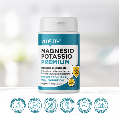 Magnesio Potassio Premium 150g 50 Porzioni