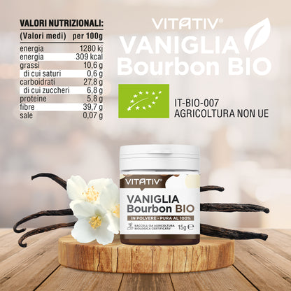 Vaniglia Bourbon BIO | 15g PURA e in POLVERE