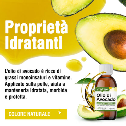 Olio di Avocado 100% Organico | 150ml